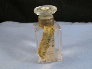 Vintage Glass Perfume Scent Bottle Carven Ma Griffe Marcel Rochas Paris 1940s
