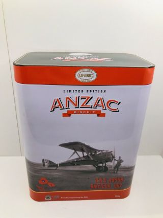 Limited Edition 2017 Unibic Anzac Biscuit Tin O.  H.  S A9449 Baizieux.  1917