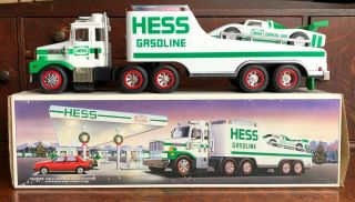1988 Hess Toy Truck And Racer With Lights No Batteries For Display