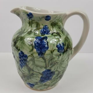 John Taylor Ceramics Grape Pitcher Leaves Water Tea Farmhouse Usa French