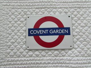 Small Covent Garden London Underground Enamel Gift Sign By Garnier & Co.  Ltd.