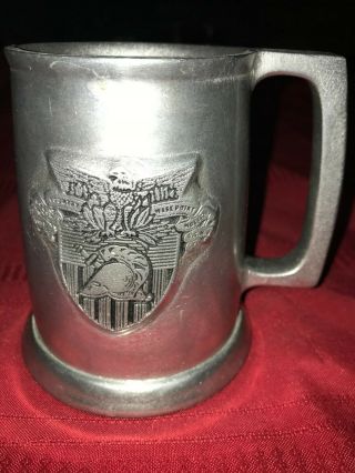 Usma Us Army West Point Military Academy Coat Of Arms Metal Pewter Mug Stein 4¾ "