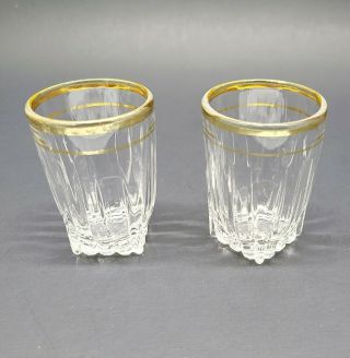 Shot Glasses Park Avenue With Gold Rim By Federal Glass Hard To Find This