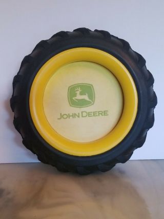 Collectible John Deere Advertising Tractor Tire Wheel Drink Coaster