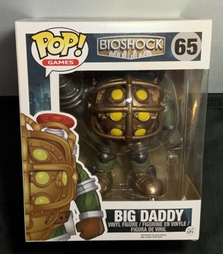 Funko Pop Games 65 Big Daddy Bioshock Vaulted Retired Rare Htf Oop Authentic