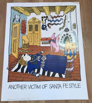 Another Victim Of Santa Fe Style Art Print Poster Jerome E.  Milord 1989