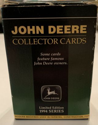 John Deere Collector Cards Limited Edition 1994 Series 100 Card Set