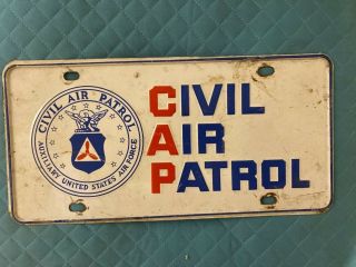 Vintage Civil Air Patrol License Plate