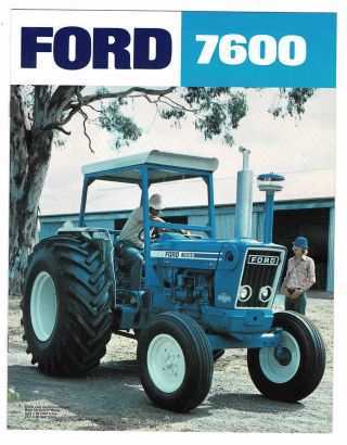 1976 Ford 7600 Tractor Australian Sales Brochure - Ford Australia