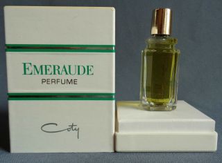 Vintage Coty Emeraude Perfume.  25 Oz Full Bottle With Presentation Gift Box