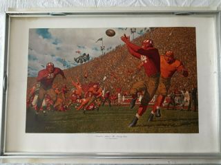 Arnold Friberg Print - Howell To Hutson The Passing Game Alabama Tennessee 1968