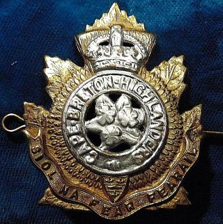 Ww2 Canada Canadian Armed Forces Cape Breton Highlanders Metal Cap Badge D