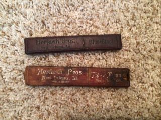 Vintage,  Herfarth Bros. ,  Orleans Straight Razors And Boxes.  Set Of 2