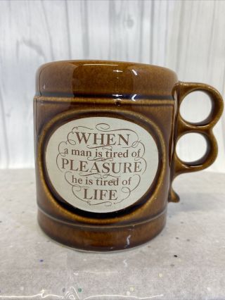 Vintage Aramis Shaving Mug ”when A Man Is Tired Of Pleasure He Is Tired Of Life”