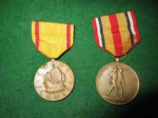 Navy China Service Medal,  And Marine Corps Reserve Medal