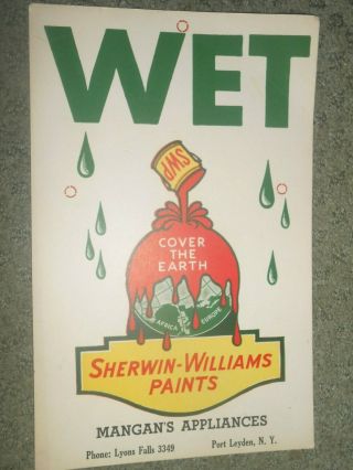Crdbrd Wet Sign Sherwin - Williams Paint Cover The Earth Port Leyden Ny Mangan 