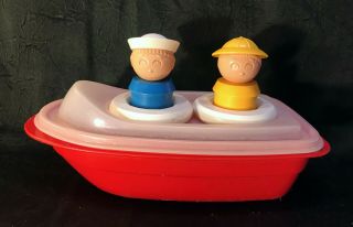 Tupperware Tuppertoys Tupper Canoe Toy Boat Bath Pool Toy Dart Industries 1985