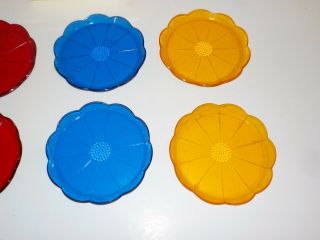 VTG Mid Century Coasters Lucite Plastic Steeds “The Jewel Box” Yellow Box 1950s 3