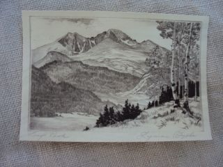 Pencil Signed Lyman Byxbe Etching Long 