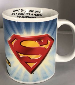 Superman Dc Comics Lg.  Coffee Mug,  Look Up In The Sky It’s A Bird It 