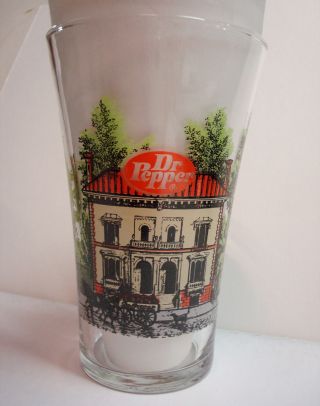 Dr Pepper Libbey Eager & Lawrence City Town 16oz Soda Pop Glass Tumbler Vintage