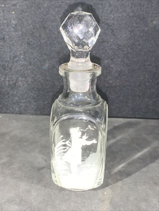 Vintage Mary Gregory Perfume Bottle W/ Stopper