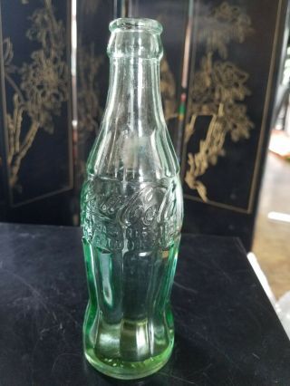 Vintage Green Coca Cola Bottle Pat D Dec 25 1923 Huntsville Al