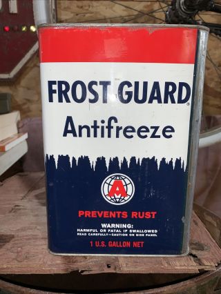 Vintage Frost Guard Antifreeze Gallon Can Open Top For Storage,  Trash Can More