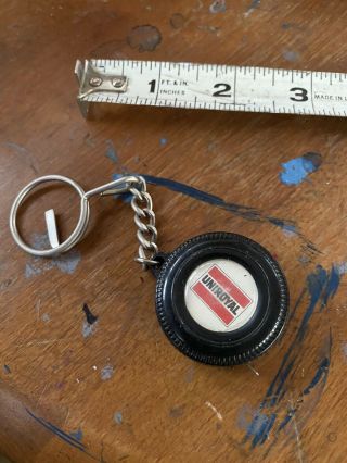Vintage Uniroyal Pocket Tire Tape Measure Key Chain
