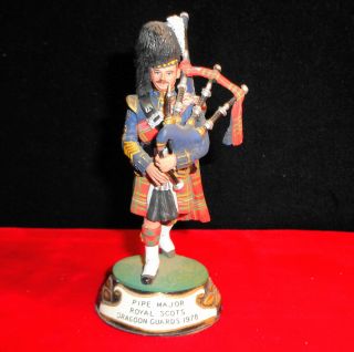 Chas C Stadden 4 - 1/2 " Pipe Major Royal Scots Dragoon Guards 1978 Metal Figurine