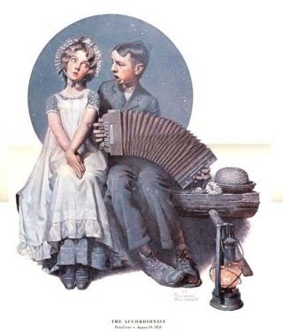 Norman Rockwell Lovers Serenade Print The Accordionist