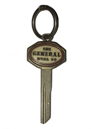Very Rare General Tire Dual 90 Vintage Key Advertising Keychain Key Chain