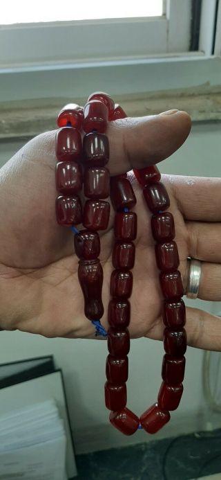 Antique German Faturan swirl veins damari Prayer beads 70 gra 6