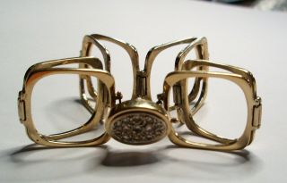 Incredible RARE Antique 14K Yellow Gold Combination Ring Bracelet Pave ' Diamond 5