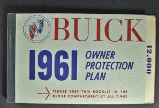 1961 Buick Owner Protection Plan Booklet Electra Lesabre Invicta 61
