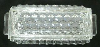 Vintage Crystal Glass Butter Dish covered 2
