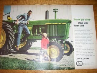 Vintage John Deere Advertising Sheet - 4010 Diesel Tractor