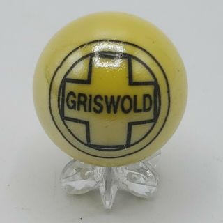 Griswold Cast Iron Skillet Black Logo Yellow Shooter Marble Collectible