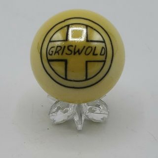 Griswold Cast Iron Skillet Circle Logo Yellow Shooter Marble Collectible