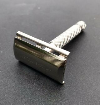 Vintage 1960’s Gillette Tech Safety Razor - Aluminium Handle - Made In England