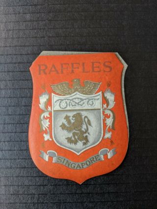 Vintage Raffles Hotel Singapore Luggage Label