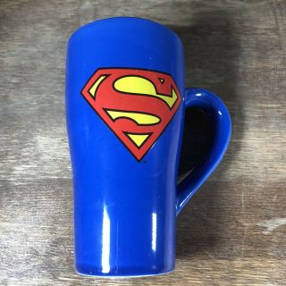Blue Official Superman Dc Comics Coffee Mug Cup 16 Oz