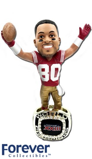 Jerry Rice San Francisco 49ers 1988 Bowl Ring Base Exclusive Bobblehead