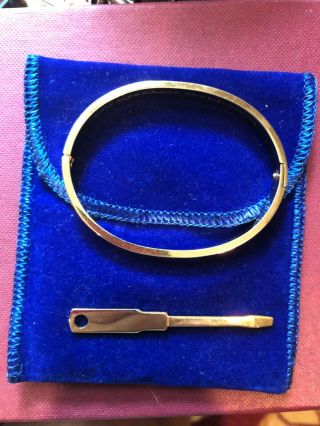 1970 Charles Revson Love Bracelet Cartier Aldo Cipullo Gold Electroplate W/pouch
