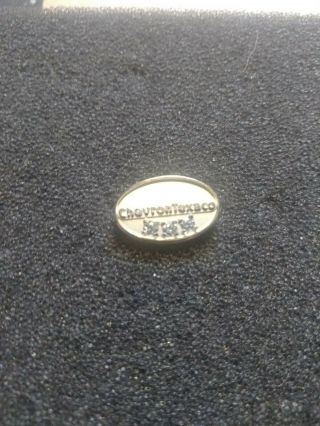 Chevron Texaco 14k Service Award Pin With 3 Diamonds