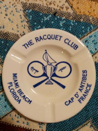 Vintage The Racquet Club Ashtray Miami Beach Fl