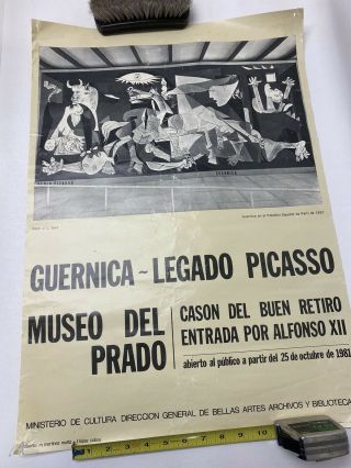 Guernica,  1937 By Pablo Picasso Art Print Figurative Poster Oct 1981 Printing.