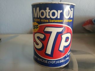 Nos Full Dated 1978 Stp Sae 10w - 50 Motor Oil Old Hard To Find 1 Qt.  Can