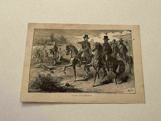 Kp190) Union Army General Ulysses S Grant William T Sherman Civil War 1891 Print