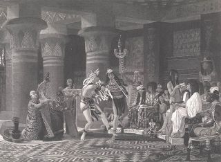 Ancient Egypt Palace Naked Nude Girls Women Slave Dance 1874 Art Print Engraving